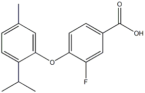 3-fluoro-4-[5-methyl-2-(propan-2-yl)phenoxy]benzoic acid Struktur