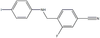 3-fluoro-4-{[(4-iodophenyl)amino]methyl}benzonitrile Struktur