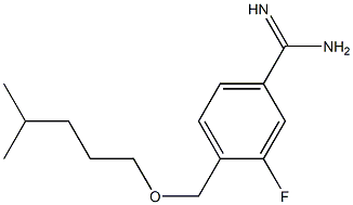 3-fluoro-4-{[(4-methylpentyl)oxy]methyl}benzene-1-carboximidamide Struktur