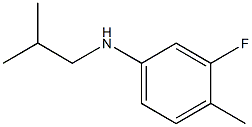 3-fluoro-4-methyl-N-(2-methylpropyl)aniline Struktur