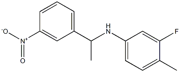 3-fluoro-4-methyl-N-[1-(3-nitrophenyl)ethyl]aniline Struktur