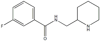 3-fluoro-N-(piperidin-2-ylmethyl)benzamide Struktur