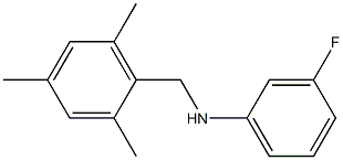 3-fluoro-N-[(2,4,6-trimethylphenyl)methyl]aniline Struktur