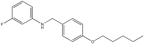 3-fluoro-N-{[4-(pentyloxy)phenyl]methyl}aniline Struktur