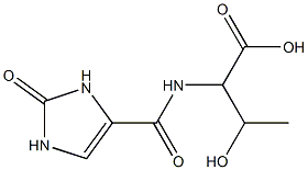 3-hydroxy-2-[(2-oxo-2,3-dihydro-1H-imidazol-4-yl)formamido]butanoic acid Struktur