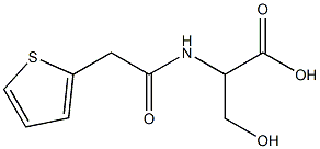 3-hydroxy-2-[(thien-2-ylacetyl)amino]propanoic acid Struktur