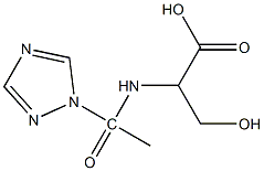 3-hydroxy-2-[1-(1H-1,2,4-triazol-1-yl)acetamido]propanoic acid Struktur