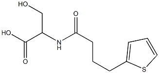 3-hydroxy-2-[4-(thiophen-2-yl)butanamido]propanoic acid Struktur