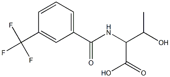 3-hydroxy-2-{[3-(trifluoromethyl)phenyl]formamido}butanoic acid Struktur