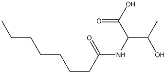 3-hydroxy-2-octanamidobutanoic acid Struktur