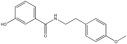 3-hydroxy-N-[2-(4-methoxyphenyl)ethyl]benzamide Struktur