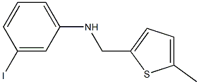 3-iodo-N-[(5-methylthiophen-2-yl)methyl]aniline Struktur