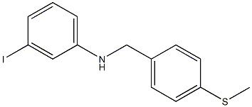 3-iodo-N-{[4-(methylsulfanyl)phenyl]methyl}aniline Struktur