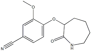 3-methoxy-4-[(2-oxoazepan-3-yl)oxy]benzonitrile Struktur