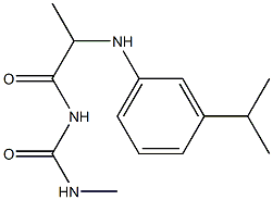 3-methyl-1-(2-{[3-(propan-2-yl)phenyl]amino}propanoyl)urea Struktur