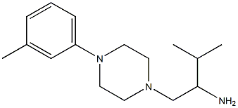 3-methyl-1-[4-(3-methylphenyl)piperazin-1-yl]butan-2-amine Struktur