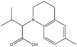 3-methyl-2-(6-methyl-1,2,3,4-tetrahydroquinolin-1-yl)butanoic acid Struktur