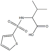 3-methyl-2-(thiophene-2-sulfonamido)butanoic acid Struktur