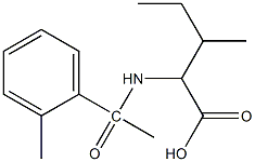 3-methyl-2-[1-(2-methylphenyl)acetamido]pentanoic acid Struktur