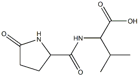 3-methyl-2-{[(5-oxopyrrolidin-2-yl)carbonyl]amino}butanoic acid Struktur