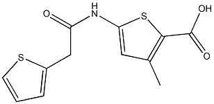 3-methyl-5-[(thien-2-ylacetyl)amino]thiophene-2-carboxylic acid Struktur