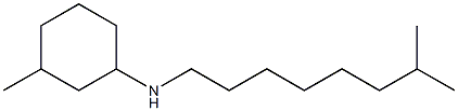 3-methyl-N-(7-methyloctyl)cyclohexan-1-amine Struktur