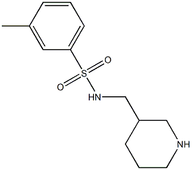 3-methyl-N-(piperidin-3-ylmethyl)benzene-1-sulfonamide Struktur