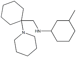 3-methyl-N-{[1-(piperidin-1-yl)cyclohexyl]methyl}cyclohexan-1-amine Struktur