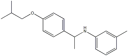 3-methyl-N-{1-[4-(2-methylpropoxy)phenyl]ethyl}aniline Struktur