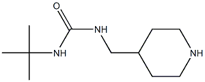 3-tert-butyl-1-(piperidin-4-ylmethyl)urea Struktur