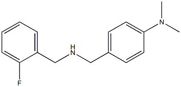 4-({[(2-fluorophenyl)methyl]amino}methyl)-N,N-dimethylaniline Struktur