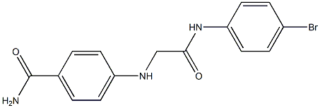 4-({[(4-bromophenyl)carbamoyl]methyl}amino)benzamide Struktur