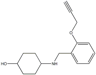 4-({[2-(prop-2-yn-1-yloxy)phenyl]methyl}amino)cyclohexan-1-ol Struktur