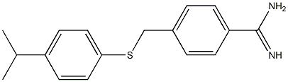 4-({[4-(propan-2-yl)phenyl]sulfanyl}methyl)benzene-1-carboximidamide Struktur