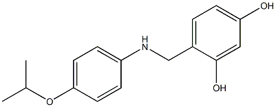 4-({[4-(propan-2-yloxy)phenyl]amino}methyl)benzene-1,3-diol Struktur