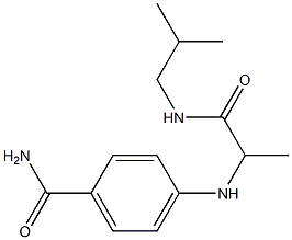 4-({1-[(2-methylpropyl)carbamoyl]ethyl}amino)benzamide Struktur