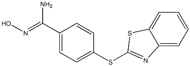 4-(1,3-benzothiazol-2-ylsulfanyl)-N'-hydroxybenzene-1-carboximidamide Struktur