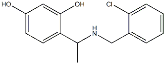 4-(1-{[(2-chlorophenyl)methyl]amino}ethyl)benzene-1,3-diol Struktur