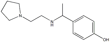 4-(1-{[2-(pyrrolidin-1-yl)ethyl]amino}ethyl)phenol Struktur