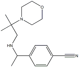 4-(1-{[2-methyl-2-(morpholin-4-yl)propyl]amino}ethyl)benzonitrile Struktur