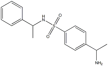 4-(1-aminoethyl)-N-(1-phenylethyl)benzene-1-sulfonamide Struktur