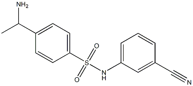 4-(1-aminoethyl)-N-(3-cyanophenyl)benzene-1-sulfonamide Struktur