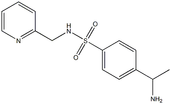 4-(1-aminoethyl)-N-(pyridin-2-ylmethyl)benzene-1-sulfonamide Struktur