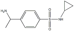 4-(1-aminoethyl)-N-cyclopropylbenzene-1-sulfonamide Struktur