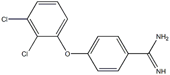 4-(2,3-dichlorophenoxy)benzene-1-carboximidamide Struktur