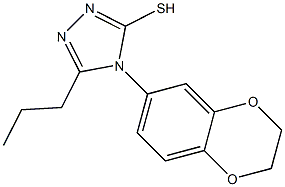 4-(2,3-dihydro-1,4-benzodioxin-6-yl)-5-propyl-4H-1,2,4-triazole-3-thiol Struktur