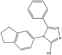 4-(2,3-dihydro-1H-inden-5-yl)-5-phenyl-4H-1,2,4-triazole-3-thiol Struktur