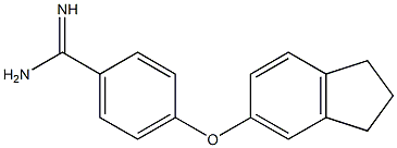 4-(2,3-dihydro-1H-inden-5-yloxy)benzene-1-carboximidamide Struktur