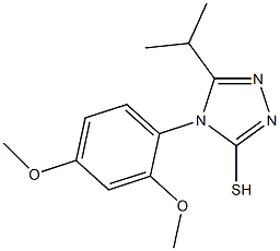 4-(2,4-dimethoxyphenyl)-5-(propan-2-yl)-4H-1,2,4-triazole-3-thiol Struktur