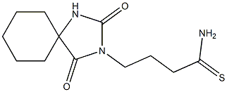 4-(2,4-dioxo-1,3-diazaspiro[4.5]dec-3-yl)butanethioamide Struktur